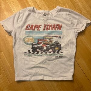 Hollister White Cape Town Racing Women’s Crop Top